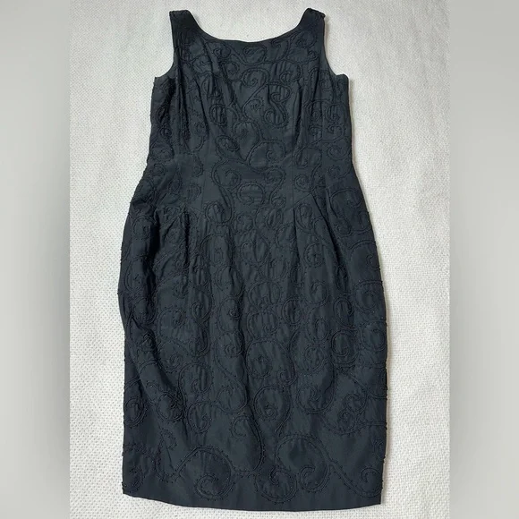 Carmen Marc Valvo Two-Piece Dress + BoleroBlack Embroidered SilkSize 12
